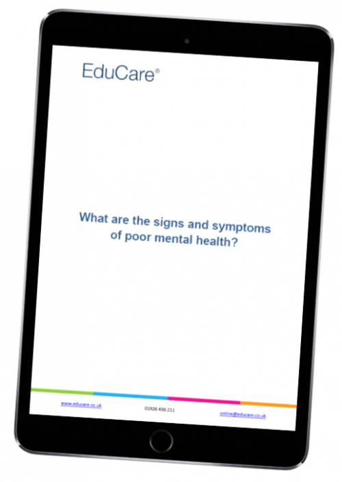 What are the signs and symptoms of poor mental health?